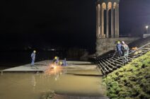 Feuerwerk vor Pegelturm