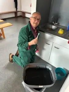 Auch bei Bernd kommt schweres technisches Gerät zum Einsatz