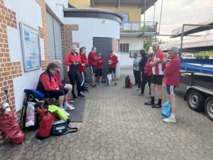 Morgendliches Treffen am Bootshaus