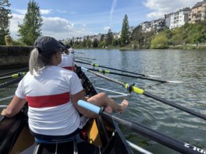 ... mit dem Fuß in der Mosel